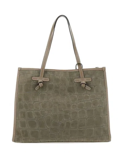 Marcella Club Crocodile-embossed Tote Bag