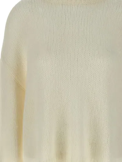 Soft Goat Drop-shoulder Sweater In Neutral