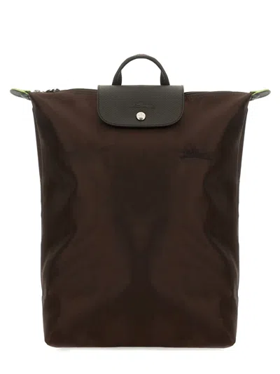 Longchamp Mocha Coloured M Le Pliage Green Backpack