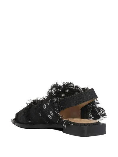 Ganni Denim Ballet Flats