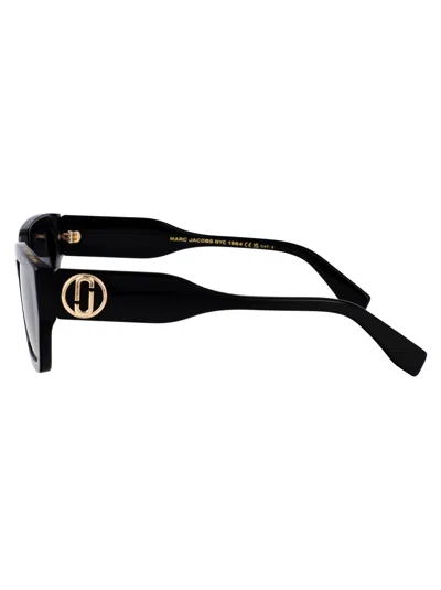 Marc Jacobs Black Acetate Sunglasses In Black