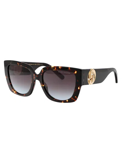 Marc Jacobs Havana Acetate Sunglasses In Multi