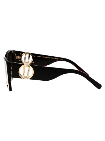 Marc Jacobs Havana Acetate Sunglasses In Multi