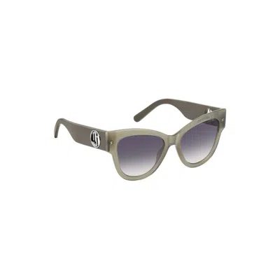 Marc Jacobs Grey Gradient Cat Eye Ladies Sunglasses Marc 697/s 06cr/9o 53 In Green
