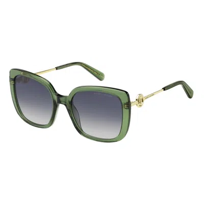 Marc Jacobs Marc 727/s 1ed/gb Women's Sunglasses - Green Frame, Grey Gradient Lenses In Green