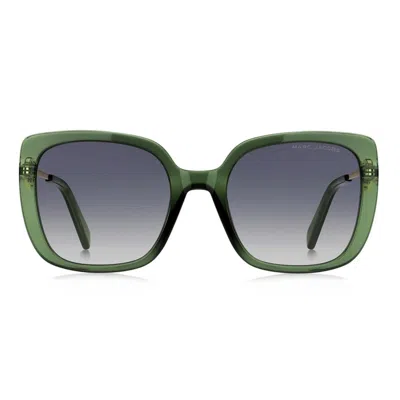 Marc Jacobs Marc 727/s 1ed/gb Women's Sunglasses - Green Frame, Grey Gradient Lenses In Green