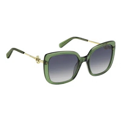 Marc Jacobs Marc 727/s 1ed/gb Women's Sunglasses - Green Frame, Grey Gradient Lenses In Green