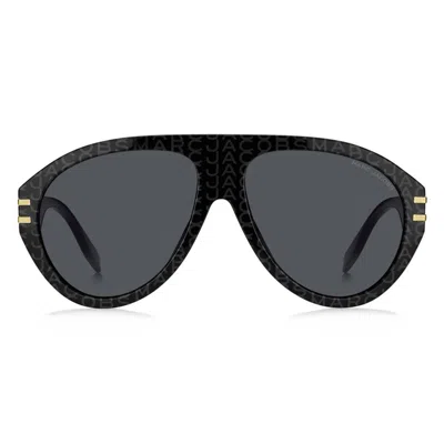 Marc Jacobs Grey Pilot Men's Sunglasses Marc 747/s 003l/ir 58 In Black