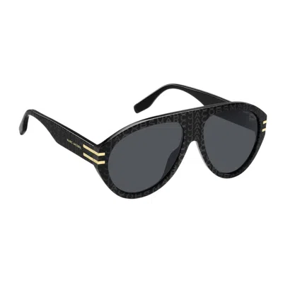 Marc Jacobs Grey Pilot Men's Sunglasses Marc 747/s 003l/ir 58 In Black