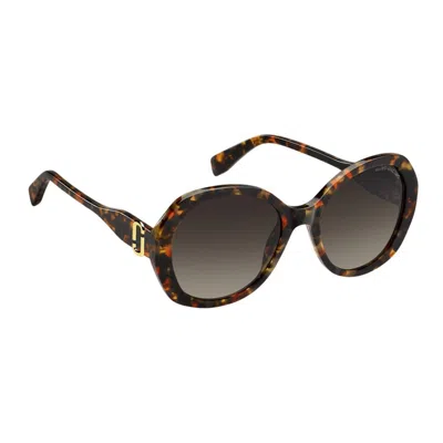 Marc Jacobs 55mm Gradient Oval Sunglasses In Brown