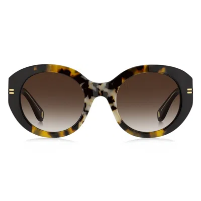 Marc Jacobs Mj 1110s Acetate Oval Sunglasses In Brown