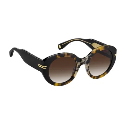 Marc Jacobs Mj 1110s Acetate Oval Sunglasses In Brown