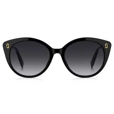 Marc Jacobs Black Acetate Sunglasses In Black