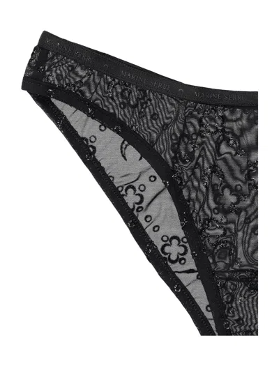 Marine Serre Flocked Mesh Brief Glitter