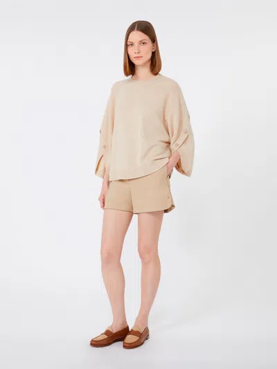 Max Mara Crossover Detail Oversized Wool And Cashmere Sweater