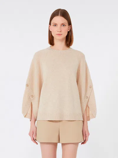 Max Mara Crossover Detail Oversized Wool And Cashmere Sweater
