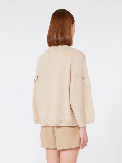 Max Mara Crossover Detail Oversized Wool And Cashmere Sweater