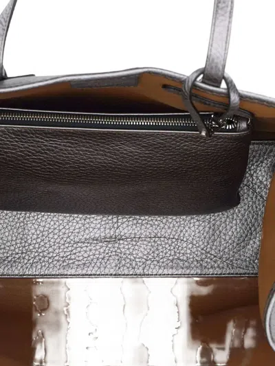 Marcella Club Metallic-finish Leather Tote Bag
