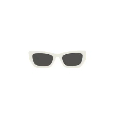 Miu Miu Womens White Mu 09ws Rectangle-frame Acetate Sunglasses In White