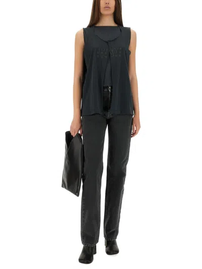 Mm6 Maison Margiela Mm6 By Maison Margiela Black Regular Fit Vest