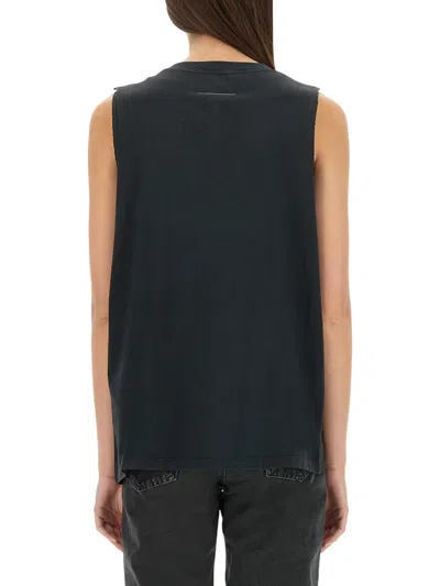 Mm6 Maison Margiela Mm6 By Maison Margiela Black Regular Fit Vest