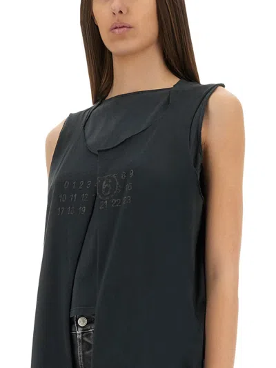 Mm6 Maison Margiela Mm6 By Maison Margiela Black Regular Fit Vest