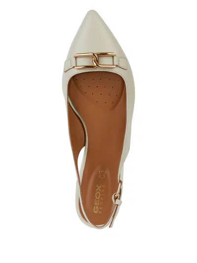 Geox Woman Ballet Flats Off White Size 7.5 Leather In White