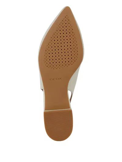 Geox Woman Ballet Flats Off White Size 7.5 Leather In White