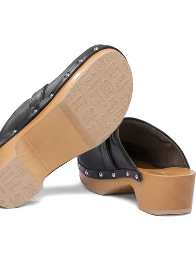 Scholl Pescura Clog 50 Blk&honey Ltre50mm Heeled Shoes Black In Black