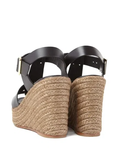 Paloma Barceló 100mm Alison Wedge Sandals In Black