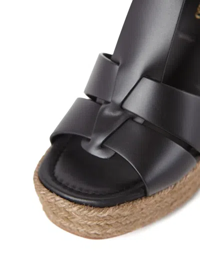 Paloma Barceló 100mm Alison Wedge Sandals In Black
