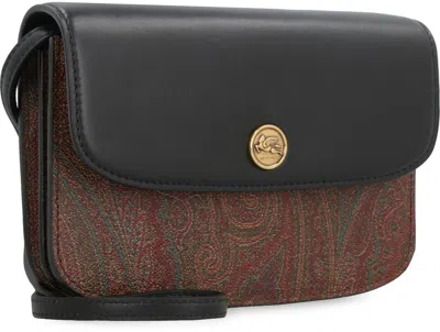 Etro Black Cotton Tracolla Crossbody In Multi