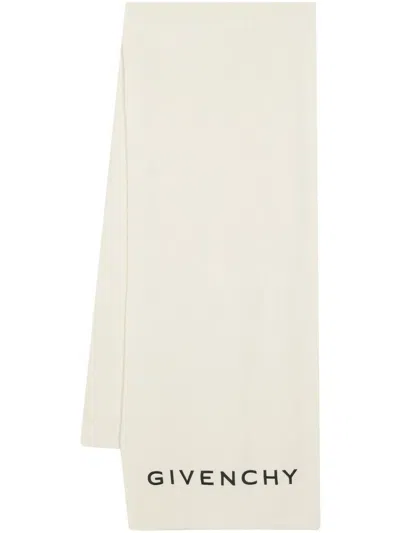 Givenchy Adjustable Fringed Wool-cashmere Scarf In Neutral