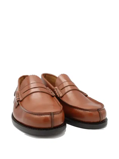 Saxone Of Scotland Arran Classic Leather Loafers In Brown