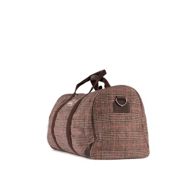 Mc2 Saint Barth Prince Of Wales Duffle Bag In Brown