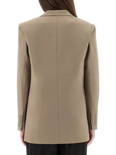 Michael Kors Crepe Blazer In Gold