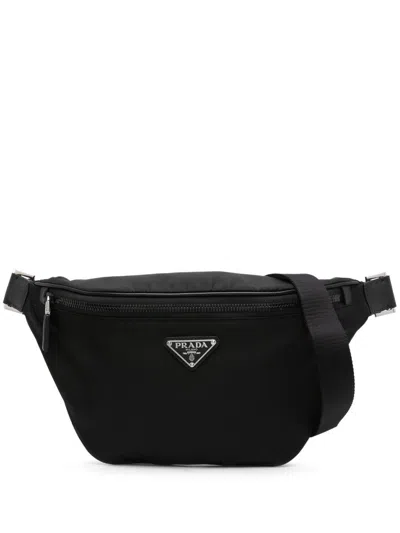 Prada Re-nylon Enamel-logo Belt Bag