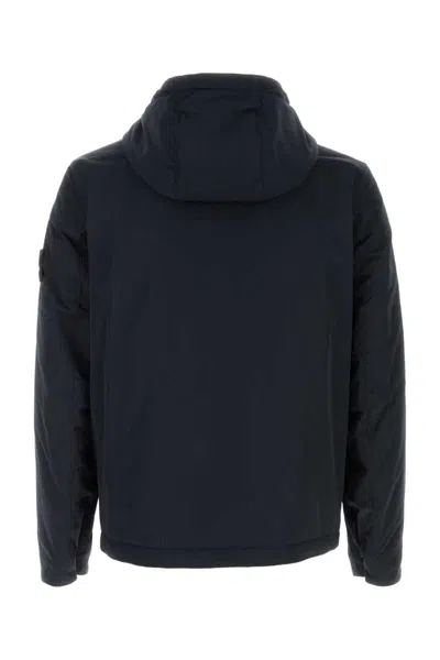Stone Island Soft Shell Padded Jacket With Waterproof And Windproof Membrane In Blue