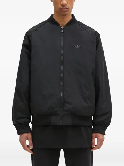 Adidas Originals Zip-up Bomber Jacket In Black