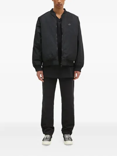 Adidas Originals Zip-up Bomber Jacket In Black