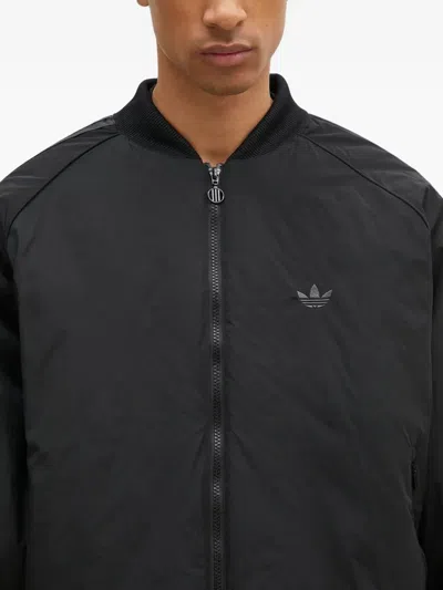 Adidas Originals Zip-up Bomber Jacket In Black