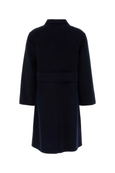 Weekend Max Mara Zenone Coat With Back Belt Detail In Black