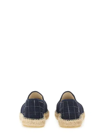 Kenzo Logo Embroidered Round Toe Espadrilles In Blue