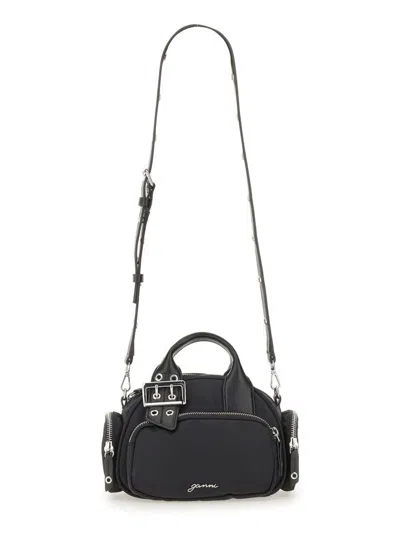 Ganni Mini Polochon Buckle-detail Top-zip Tote Bag