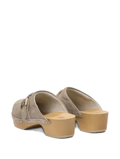 Scholl Pescura Clog 50 Bei&honey Sde50mm Heeled Shoes Beige In Neutral