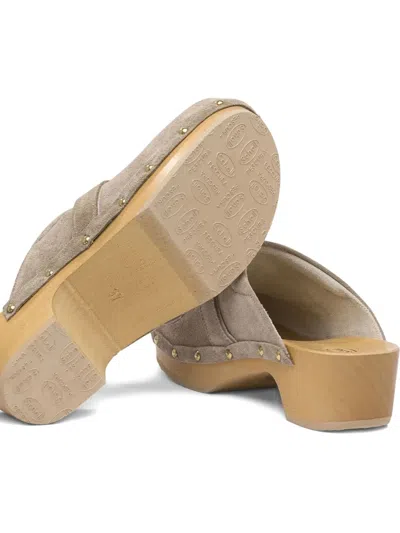 Scholl Pescura Clog 50 Bei&honey Sde50mm Heeled Shoes Beige In Neutral