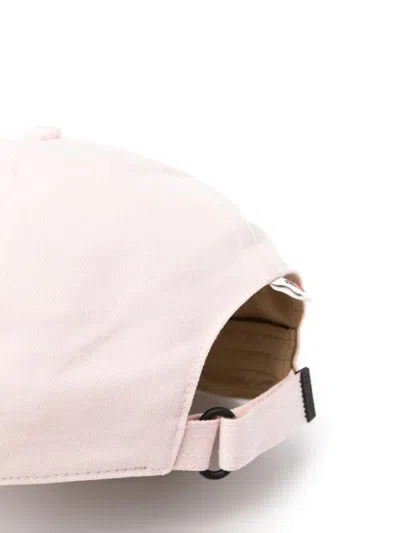 Moncler Grenoble Classic Beige Cap With Embroidered Logo In White
