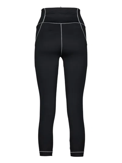 Moncler Leggings With Logo Patch And Contrast Stitching