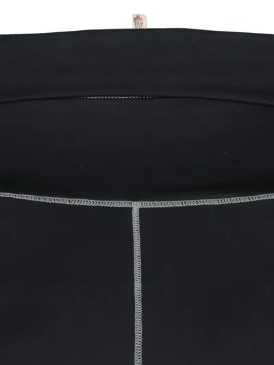 Moncler Leggings With Logo Patch And Contrast Stitching