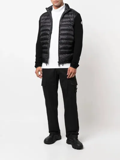 Moncler Padded Jacket With Knitted Sleeves